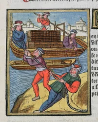 Holztransport auf der Seine, aus 